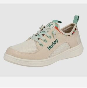 Hurley Women's Castaic Beige Bungee Shoes Slip On Sneakers